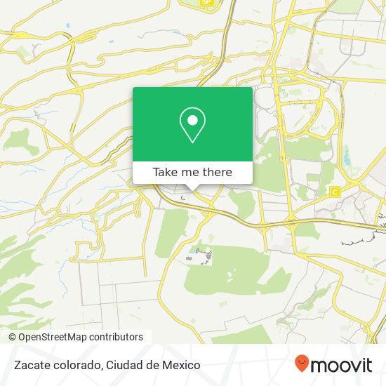 Zacate colorado map