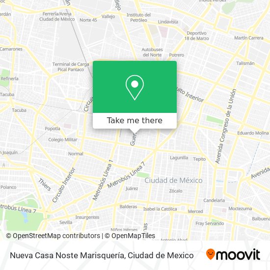 Mapa de Nueva Casa Noste Marisquería