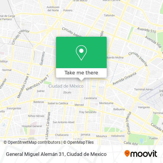 General Miguel Alemán 31 map