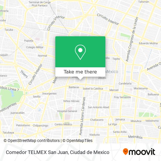 Comedor TELMEX San Juan map