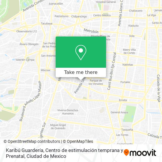 Mapa de Karibú Guardería, Centro de estimulación temprana y Prenatal