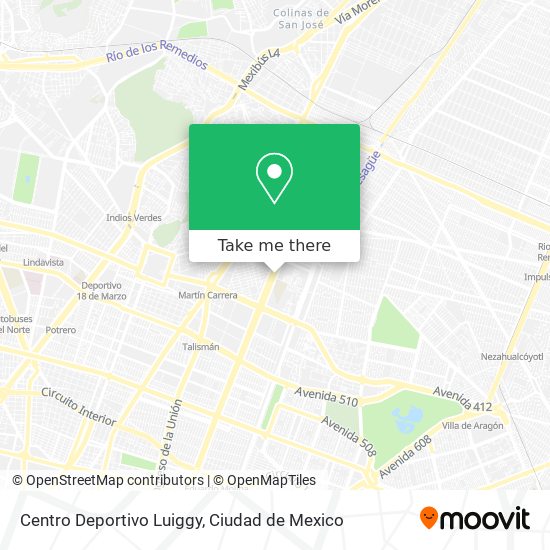 Centro Deportivo Luiggy map