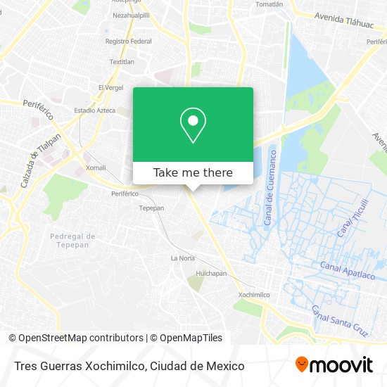 Tres Guerras Xochimilco map