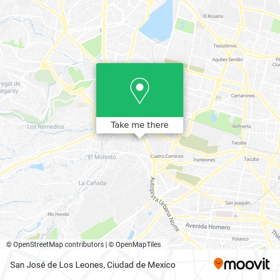 How to get to San José de Los Leones in Tultitlán by Bus or Metro?