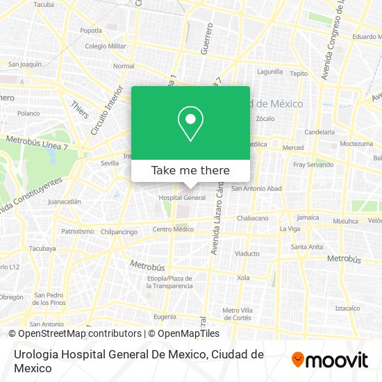 Urologia Hospital General De Mexico map