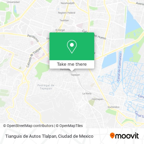 Tianguis de Autos Tlalpan map