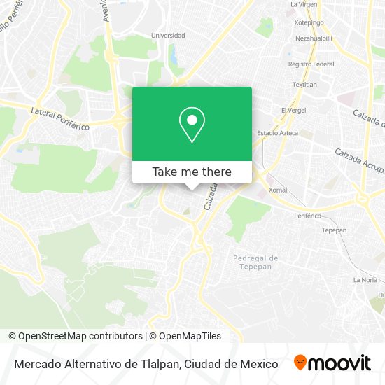 Mercado Alternativo de Tlalpan map