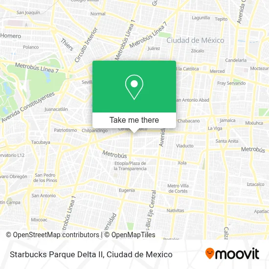 Starbucks Parque Delta II map