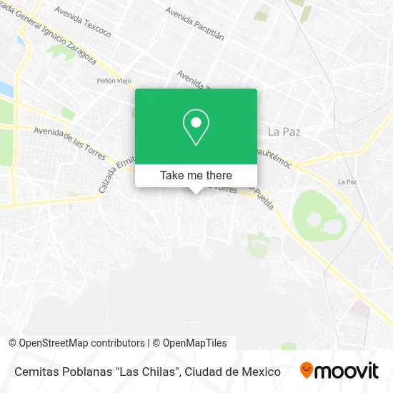 Cemitas Poblanas "Las Chilas" map