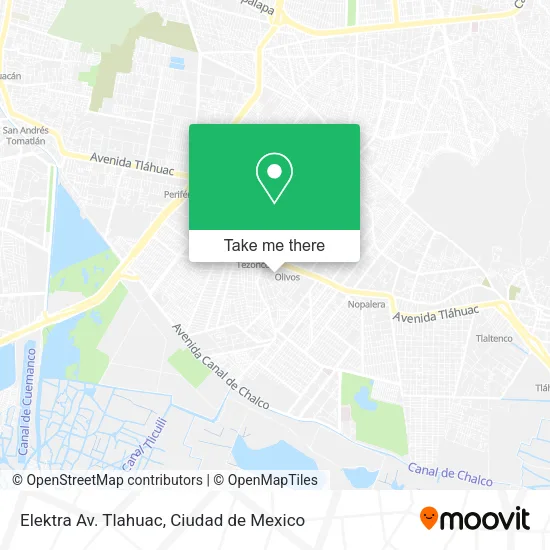 Elektra Av. Tlahuac map