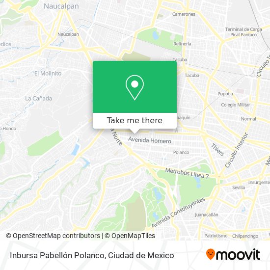 Mapa de Inbursa Pabellón Polanco
