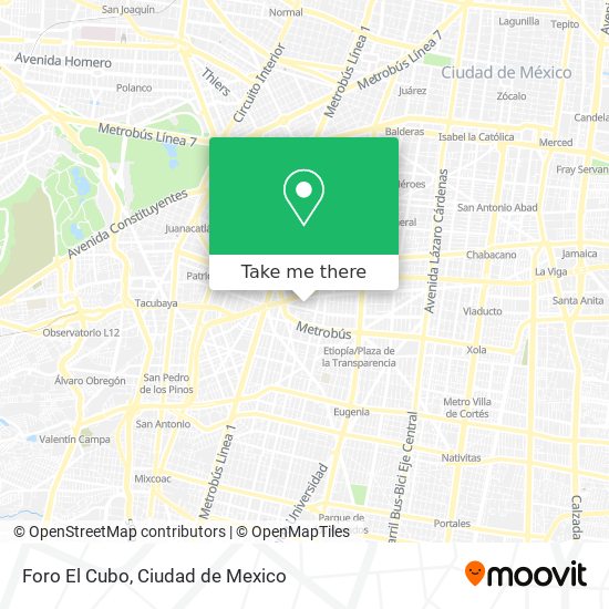 Foro El Cubo map