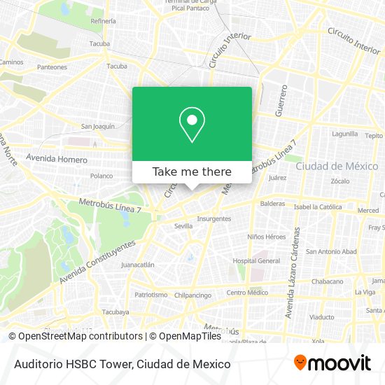 Auditorio HSBC Tower map