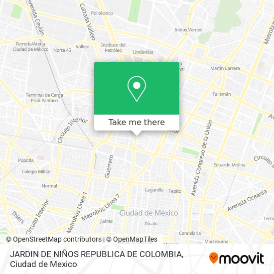 JARDIN DE NIÑOS REPUBLICA DE COLOMBIA map