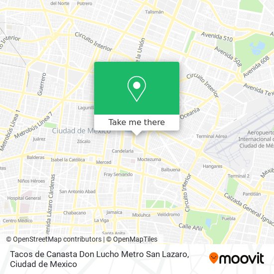 Tacos de Canasta Don Lucho Metro San Lazaro map