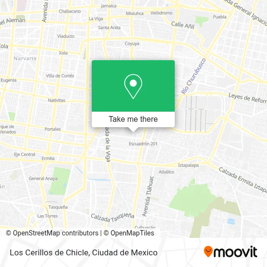 Los Cerillos de Chicle map