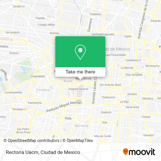 Rectoría Uacm map