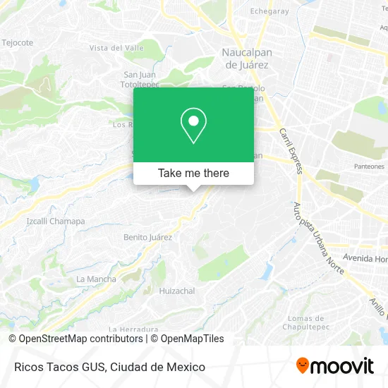 Ricos Tacos GUS map