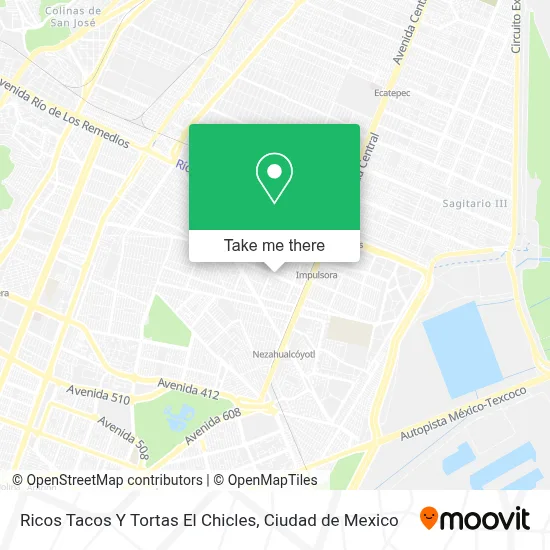 Ricos Tacos Y Tortas El Chicles map