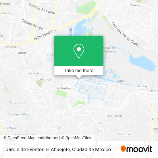 Jardín de Eventos El Ahuejote map