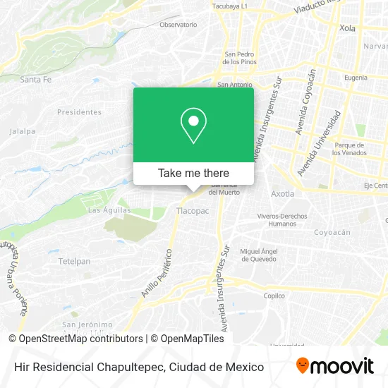 Hir Residencial Chapultepec map