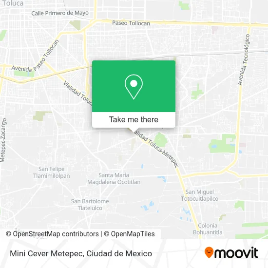 Mini Cever Metepec map