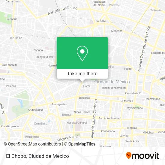 El Chopo map