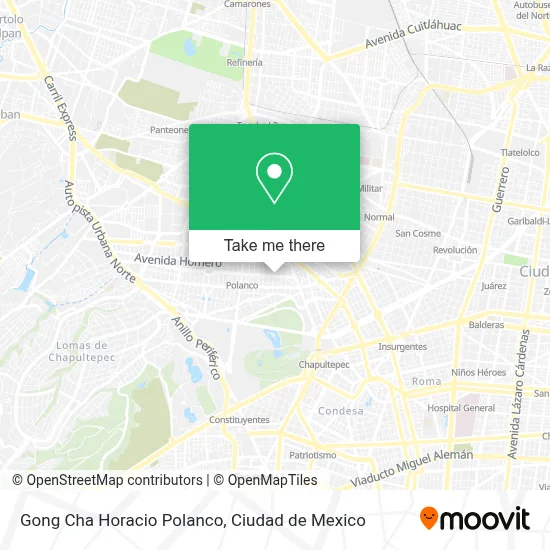 Gong Cha Horacio Polanco map