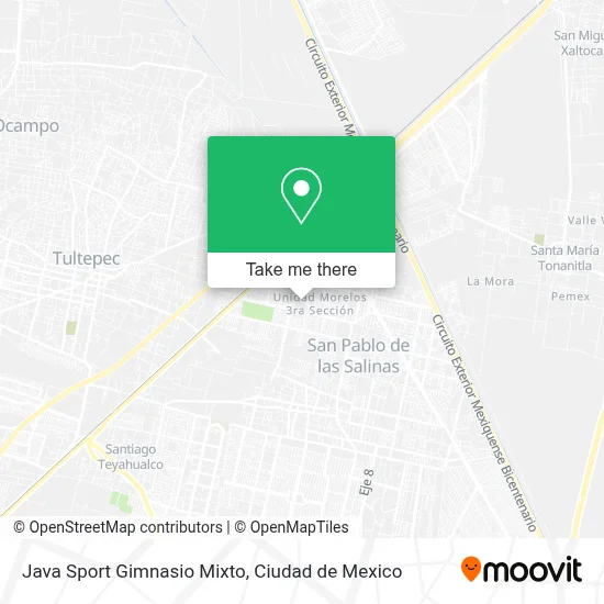 Java Sport Gimnasio Mixto map