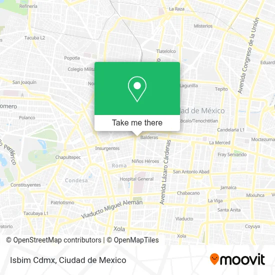 Isbim Cdmx map