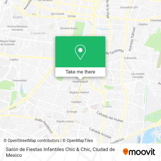Salón de Fiestas Infantiles Chic & Chic map