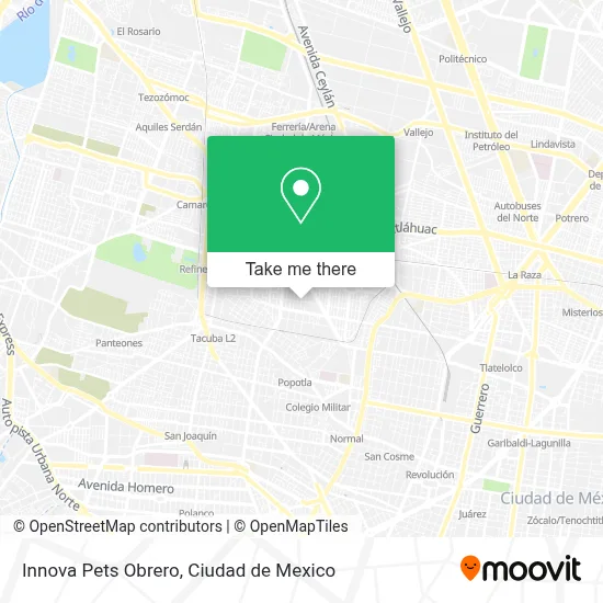 Innova Pets Obrero map