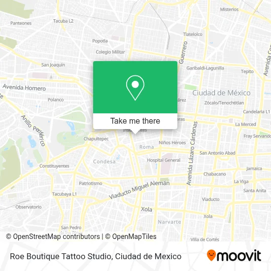 Roe Boutique Tattoo Studio map