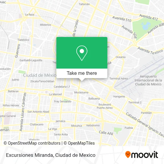 Excursiones  Miranda map