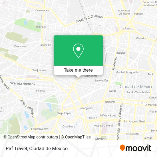 Raf Travel map