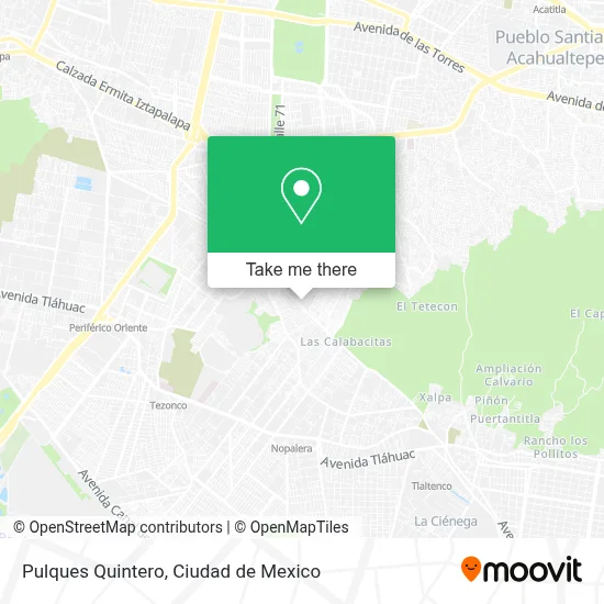 Pulques Quintero map