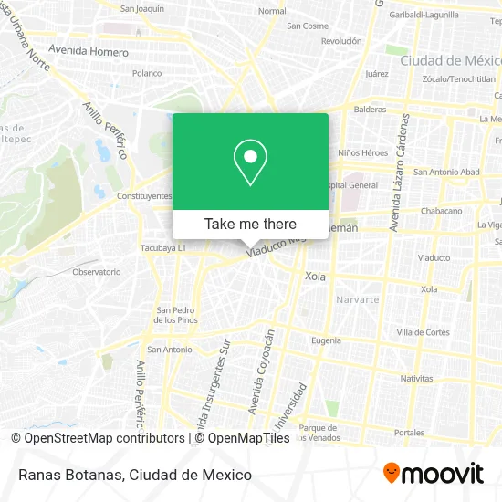 Ranas Botanas map