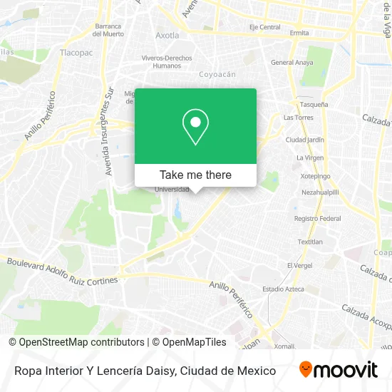 Ropa Interior Y Lencería Daisy map