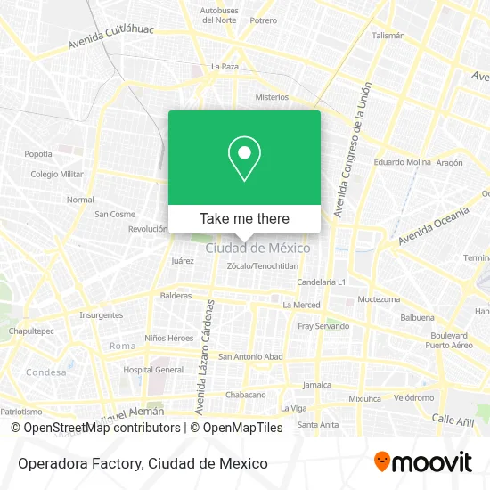 Operadora Factory map