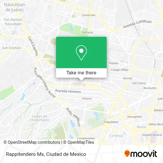 Rappitendero Mx map