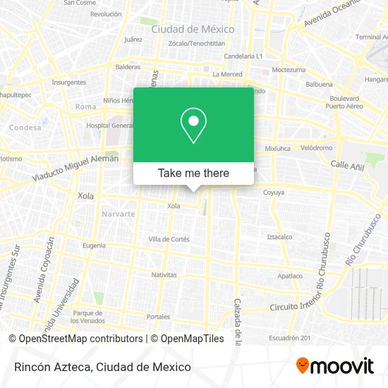 Rincón Azteca map