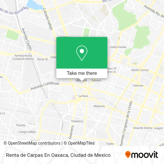 Renta de Carpas En Oaxaca map