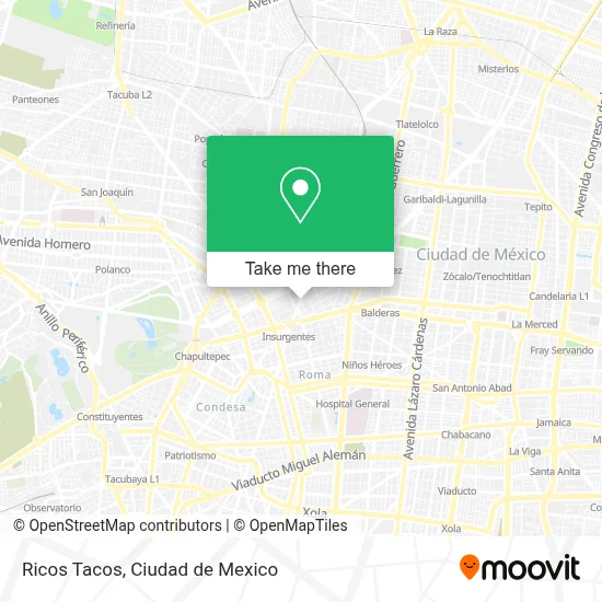 Ricos Tacos map