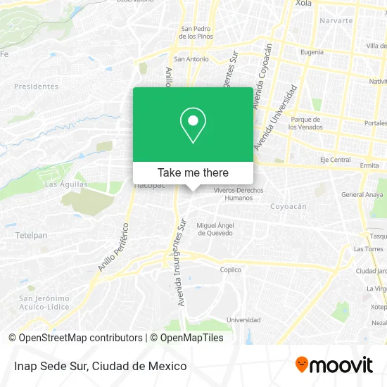 Inap Sede Sur map