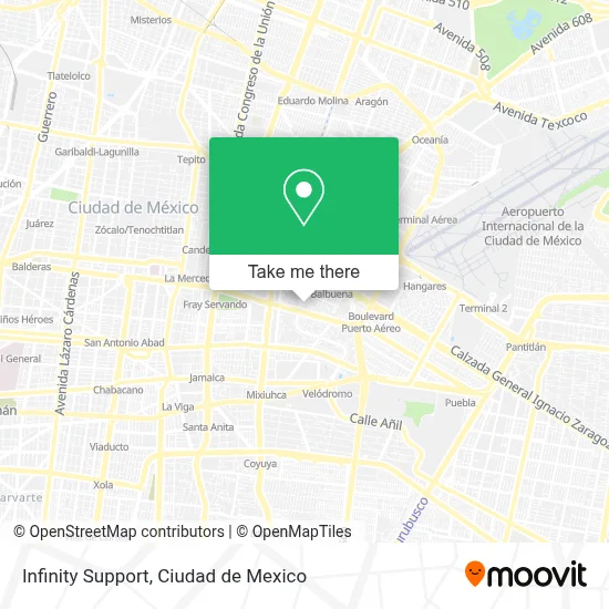 Infinity Support map