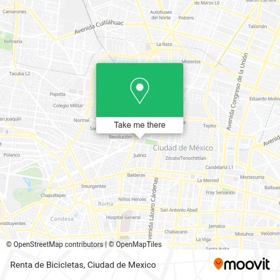 Renta de Bicicletas map