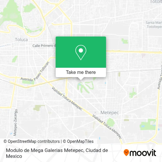 Modulo de Mega Galerias Metepec map