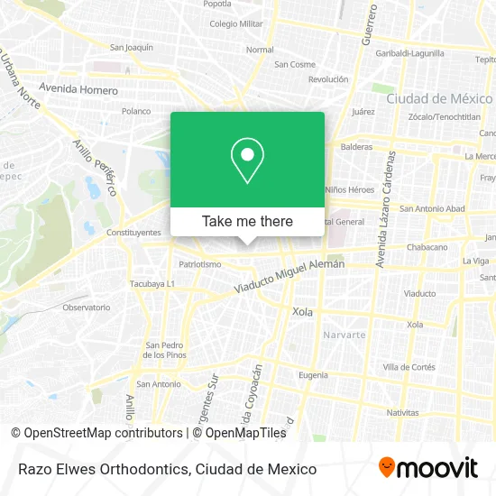 Razo Elwes Orthodontics map