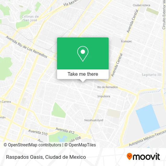 Raspados Oasis map
