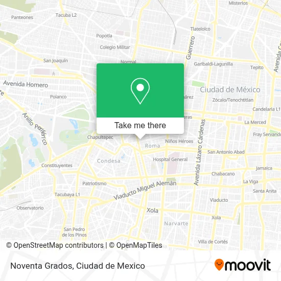 Noventa Grados map